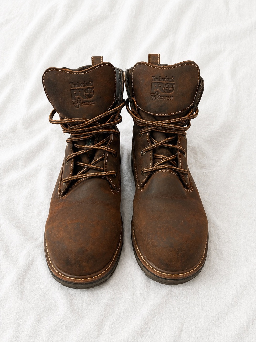 Timberland Brown Leather Lace-Up Women's Work Boots